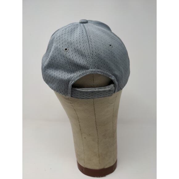 Boys Youth Strapback Hat Embroidered P Gray Port Authority Cap - Picture 7 of 11